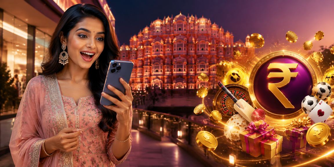 Player securely accessing 10std live casino on mobile app in Jaipur near Hawa Mahal