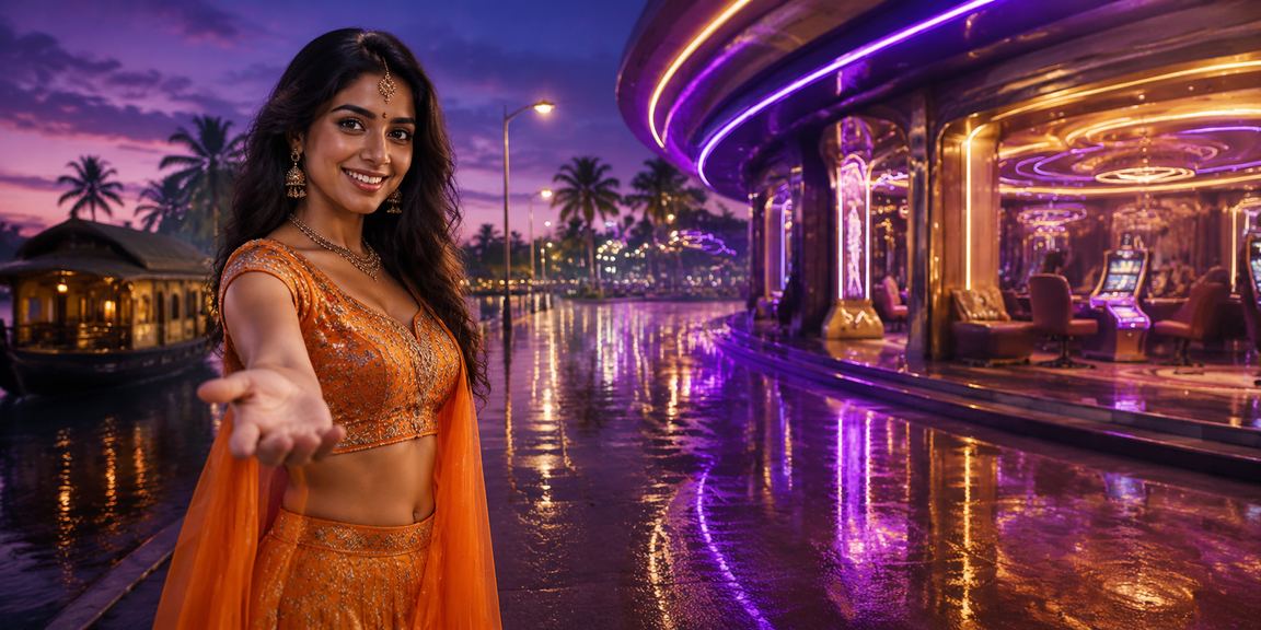 Peaceful casino entertainment at Kerala backwaters in India